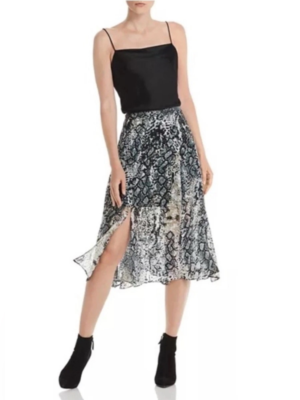 Alice And Olivia Athena Animal Print Midi Skirt Nwt Size 2 — image 2 of 8